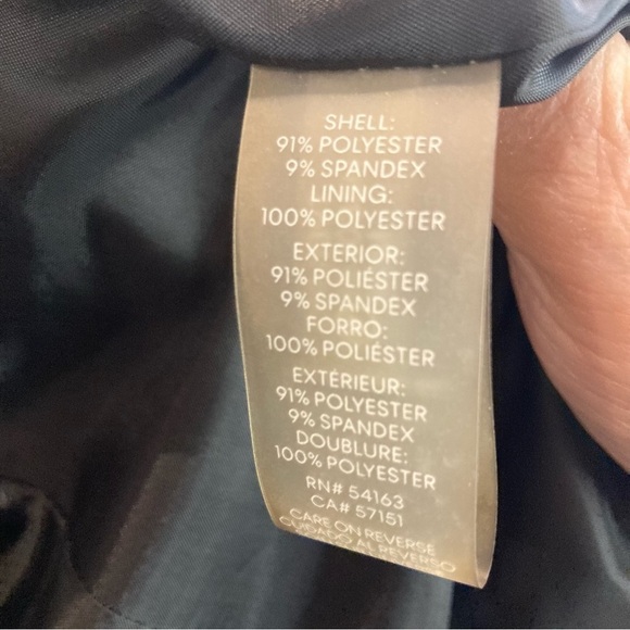 CALVIN KLEIN Sz 8 Casual or  Career Velvet Lined Single Button Floral Blazer - Picture 7 of 13